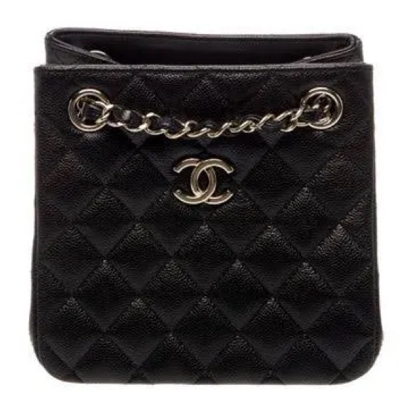 CHANEL Handbags - CHANEL Caviar Quilted Mini Bucket Bag Black GHW